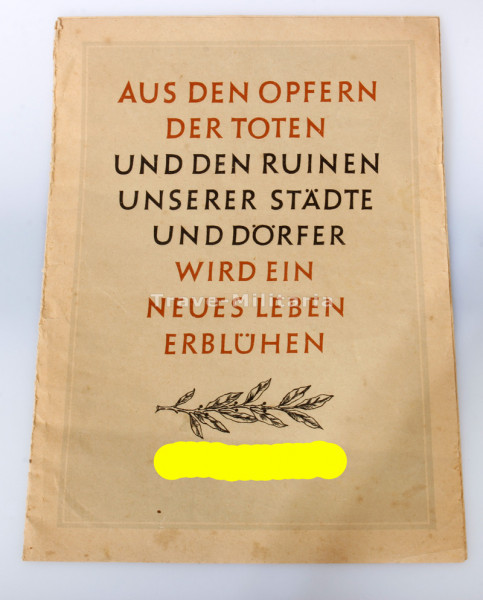 Gedenkblatt Heldengedenktag 1944