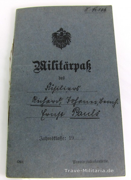 Kleiner Nachlass eines Garde Füsiliers