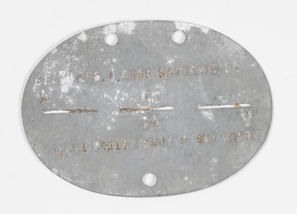 Erkennungsmarke Gesch. Ers. u. Ausb. Battr. (mot) 58 42 A