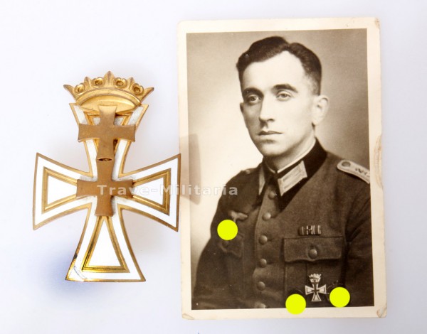 Extrem selten - Set Danziger Kreuz 1. Klasse mit Trägerfoto