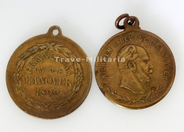 2 Manöver Medaillen 1886 und 1892