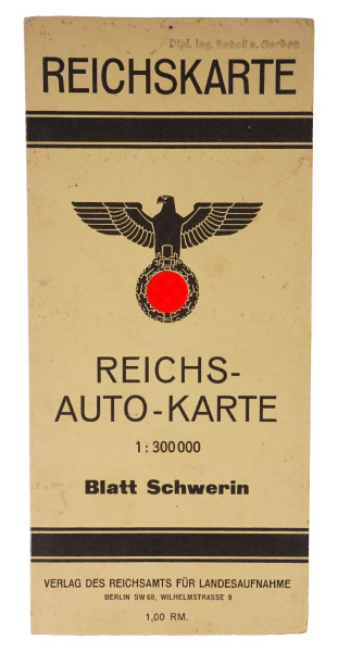 Reichs-Auto-Karte Blatt Schwerin 1937