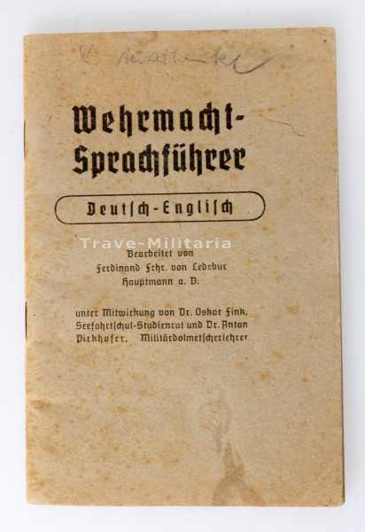 Wehrmacht-Sprachführer Deutsch-Englisch