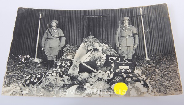 Foto Aufbahrung von Generalfeldmarschalls von Hindenburg 1934 Königsberg - Tannenbergdenkmal