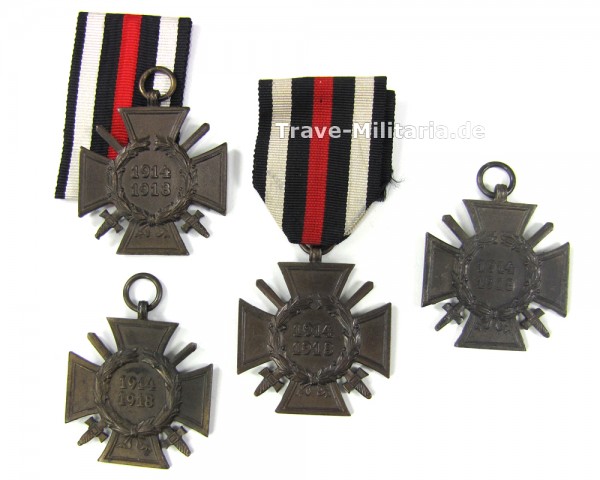 Lot 4 Ehrenkreuze für Frontkämpfer
