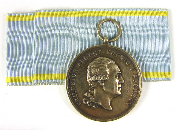 Sachsen Medaille des Militär-St. Heinrichs-Ordens in Silber