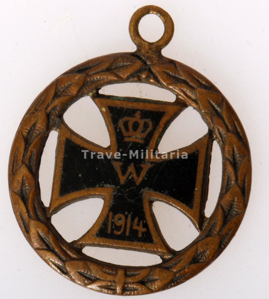 Patriotischer Anhänger 1. WK mit Eisernen Kreuz 1914