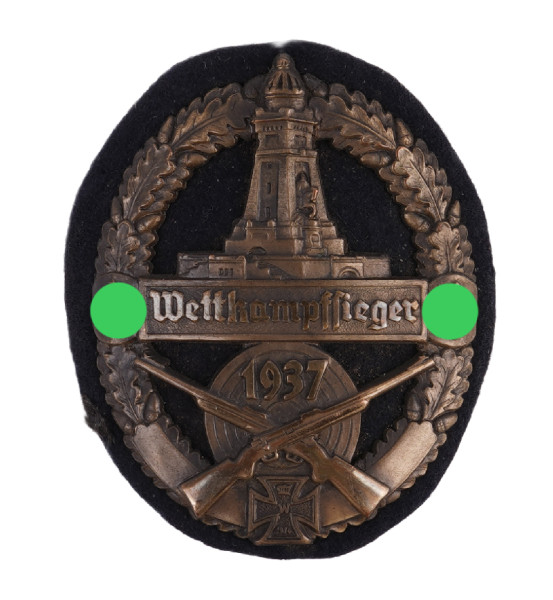 NS Kyffhäuserbund Ärmelabzeichen Wettkampfsieger 1937 in Bronze