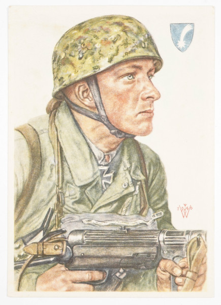 Willrich-Postkarte "Feldwebel Arpke" 1940
