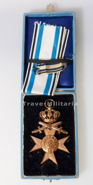 Bayern Militär-Verdienstkreuz 3. Klasse mit Schwertern und Krone im Etui