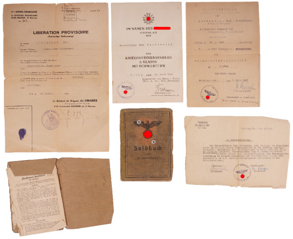 Papiere Suetterlin diverse Einheiten u.a. G.R. 435 Westfront