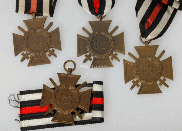 4x Ehrenkreuz für Frontkämpfer