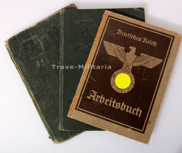2 Legitimationen und 1 Arbeitsbuch Sudetenland