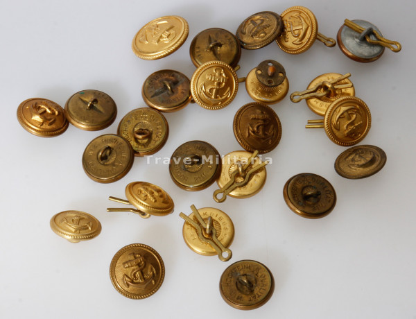 Kriegsmarine goldene Knöpfe 19 Stück