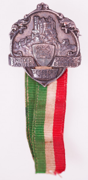 8. Niedersächsisches Sängerbund-Fest Segeberg 1908 Teilnehmerabzeichen