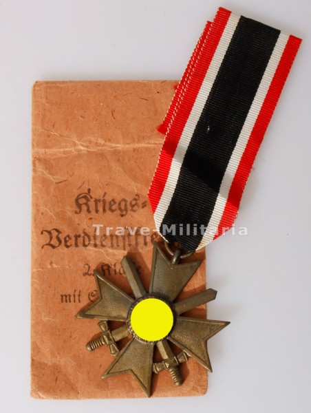 Kriegsverdienstkreuz 2. Klasse mit Schwertern mit Verleihungstüte