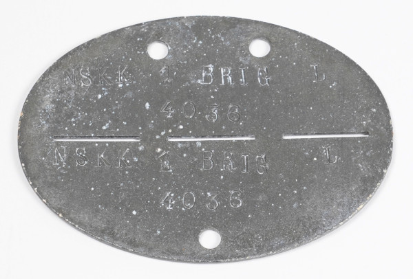 Erkennungsmarke NSkk 1 Brig L 4036