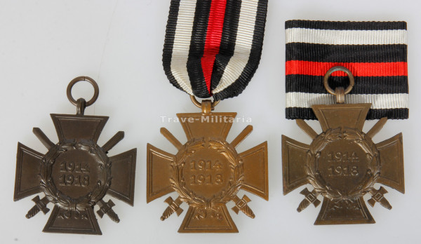 3x Ehrenkreuz für Frontkämpfer