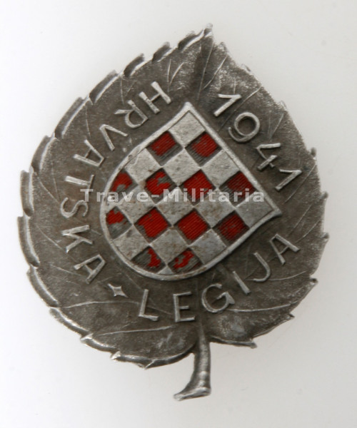 Kroatien ,,Hrvatska Legija 1941" Mützenabzeichen der Kroatischen Legion in der Wehrmacht