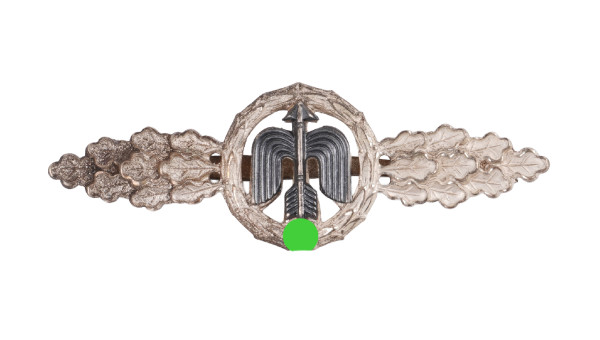 Frontflugspange für Jäger in Silber