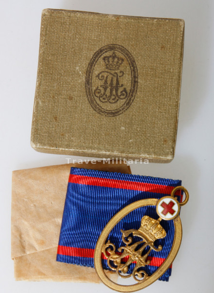 Oldenburg Rote Kreuz Medaille 1907 im Karton