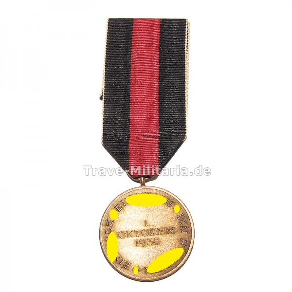 Medaille zur Erinnerung an den 1. Oktober 1938 Archiv Trave