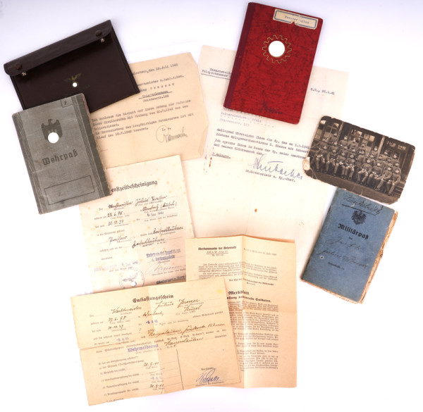 Papiere Presser Bayer. Res. Inf.-Rgt.22 Minenw.- Komp, Vet. Komp. 179