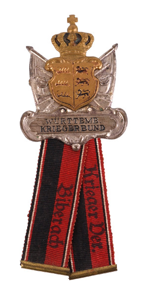 Württemberger Kriegerbund Mitgliedsabzeichen Kriegerverein Biberach
