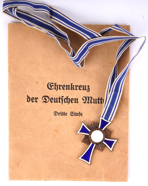 Ehrenkreuz der Deutschen Mutter in Bronze mit Tüte