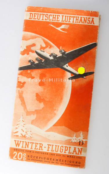 Deutsche Lufthansa Winter- Flugplan 1938 / 1938