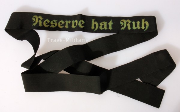 Kriegsmarine Mützenband "Reserve hat Ruh"
