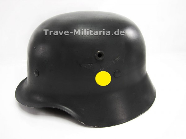 ALU Luftwaffe Paradehelm M 35 mit beiden Emblemen