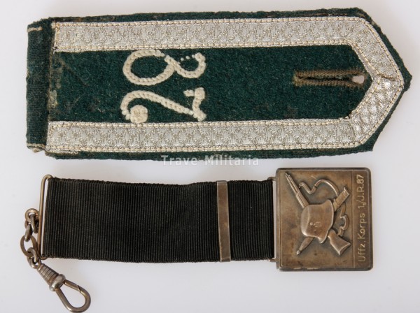 Wehrmacht Heer Schulterklappe Infanterie-Regiment 87 Unteroffizier