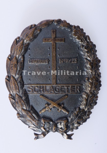 Schlageterschild, ovale Form, Kämpfer Spartakus 1919/23