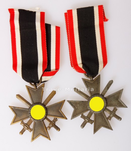 2x Kriegsverdienstkreuz 2. Klasse mit Schwertern