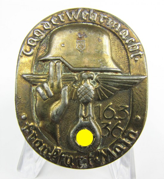 Veranstaltungsabzeichen " Tag der Wehrmacht Frankfurt/Main 16.3.36"