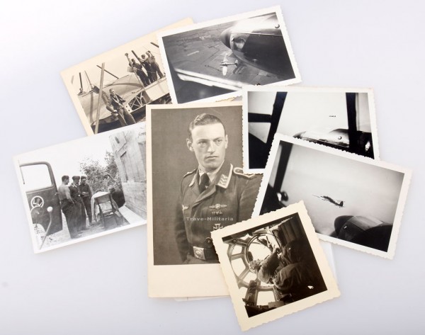 Fotos eines Fliegerschützen 7 Fotos Feldwebel mit Frontflugspange Kampfflieger
