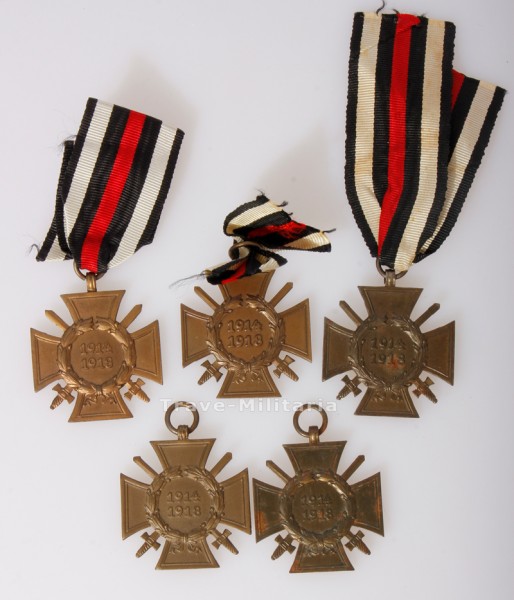 5x Ehrenkreuz für Frontkämpfer