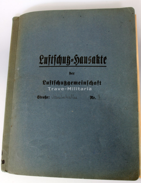 Luftschutz Hausakte der Luftschutzgemeinschaft Ottersbeckalle Nr. 3