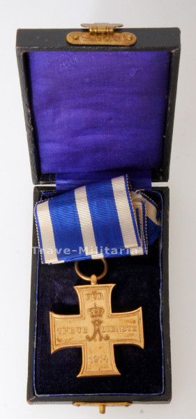 Schaumburg-Lippe Kreuz für Treuedienste 1914 im Etui