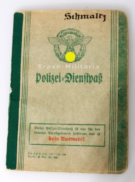 Polizei-Dienstpass Schmaltz Ludwigshafen