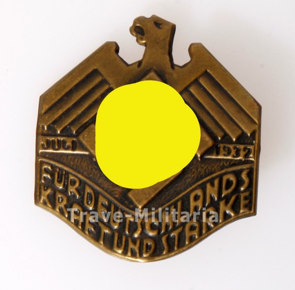 NSDAP Wahlplakette Juli 1932 "Für Deutschlands Kraft und Stärke"
