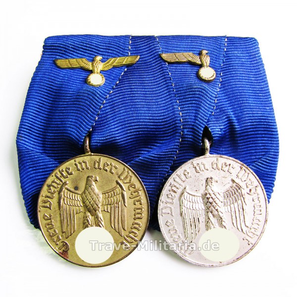 2er Ordenspange Wehrmachtdienstauszeichnungen 4 und 12 Jahre