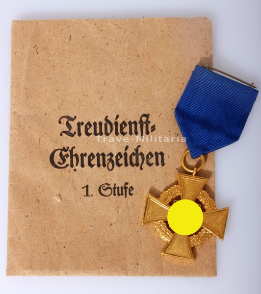 Treuedienst- Ehrenzeichen 1. Stufe in Verleihungstüte