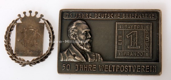 Berliner Briefmarken-Ausstellung 1924 Medaille 50 Jahre Weltpostverein