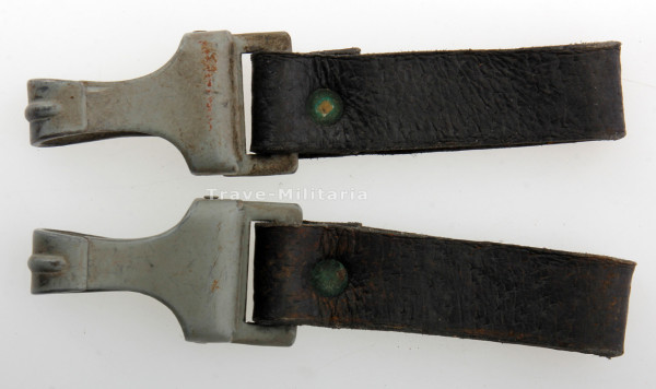 Wehrmacht Heer 2 Koppelschlaufen mit Karabinerhaken