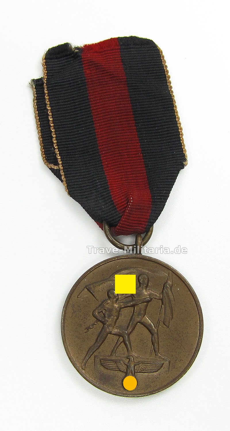 Medaille zur Erinnerung an den 1. Oktober 1938 Archiv Trave