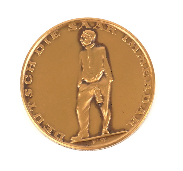 Erinnerungsmedaille an die Saarabstimmung 1935 in Bronze