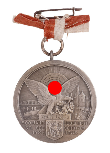 500 jähr. Jubelfest St. Seb. Schützen 1935 Düsseldorf Veranstaltungsabzeichen