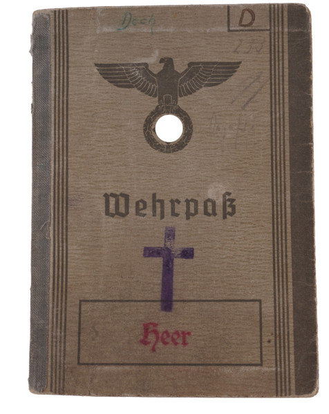 Wehrpaß Deck u. a. Art. Rgt. 172 gefallen 1944